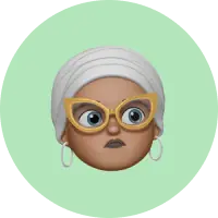אימוג'י פרצוף אישה דתייה עם משקפיים עדות 10